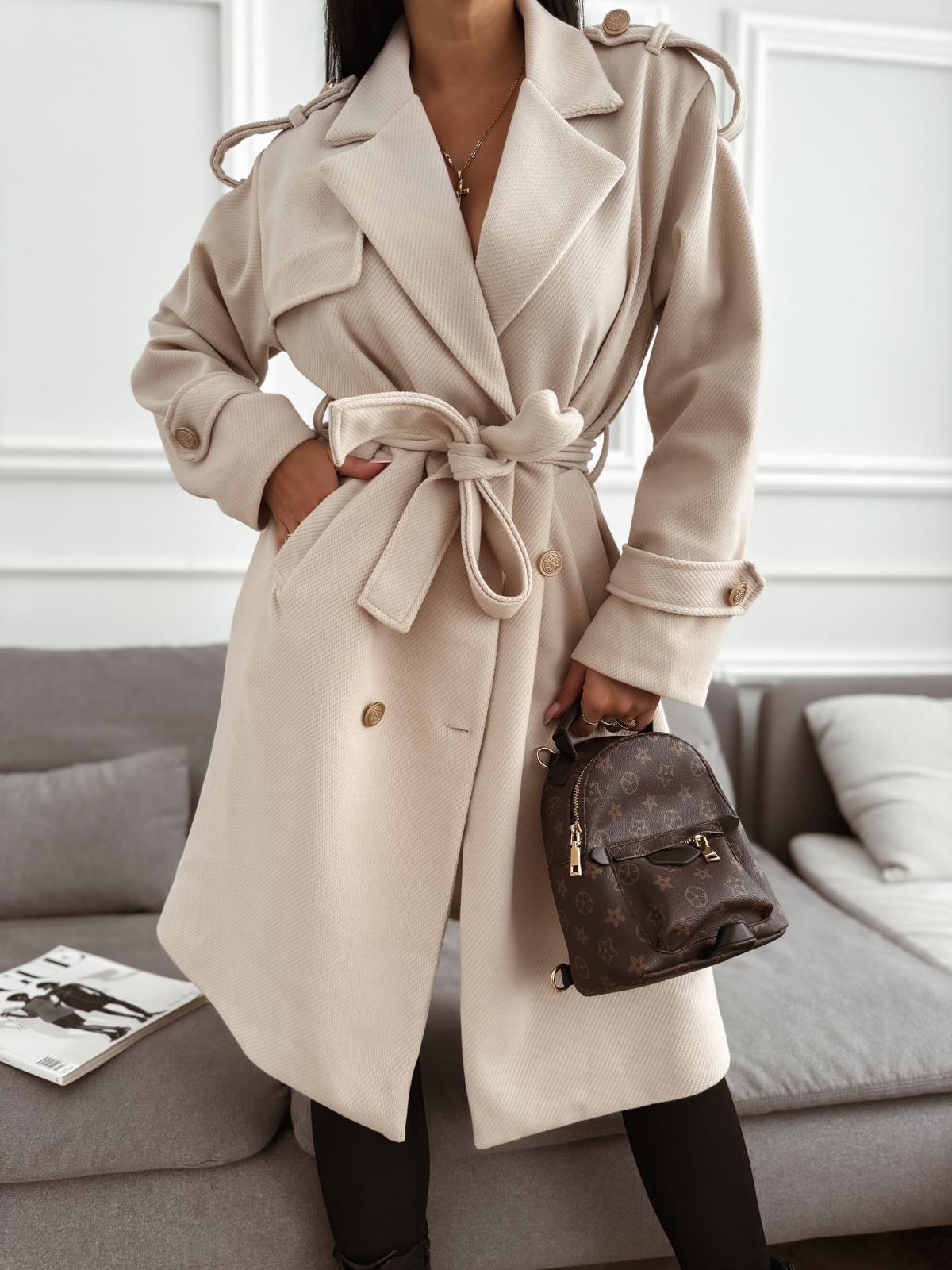 Dámsky kabát Fedra – bežový Veľkosť: Univerzálna