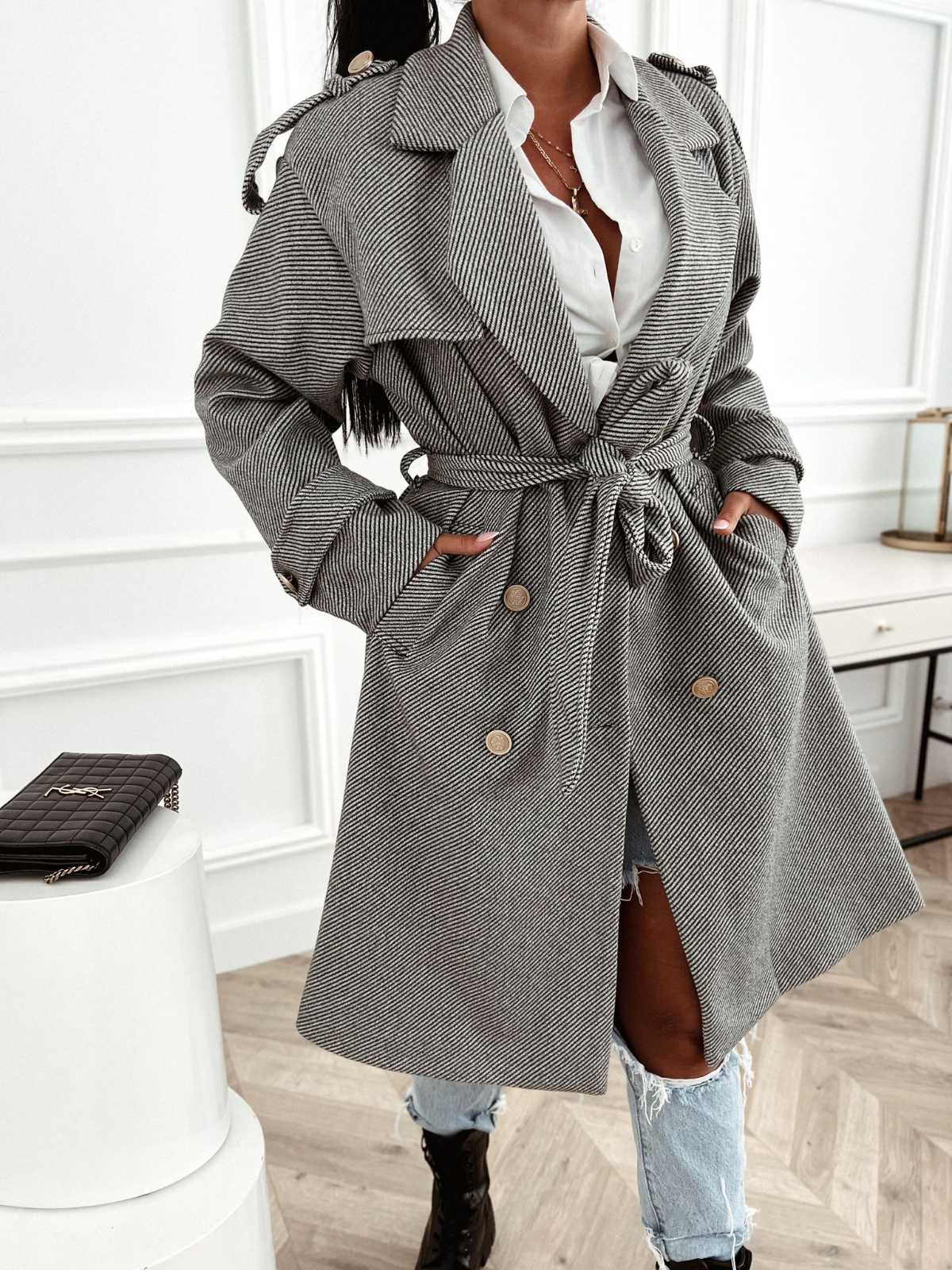 Dámsky kabát Fedra – sivý Veľkosť: Univerzálna