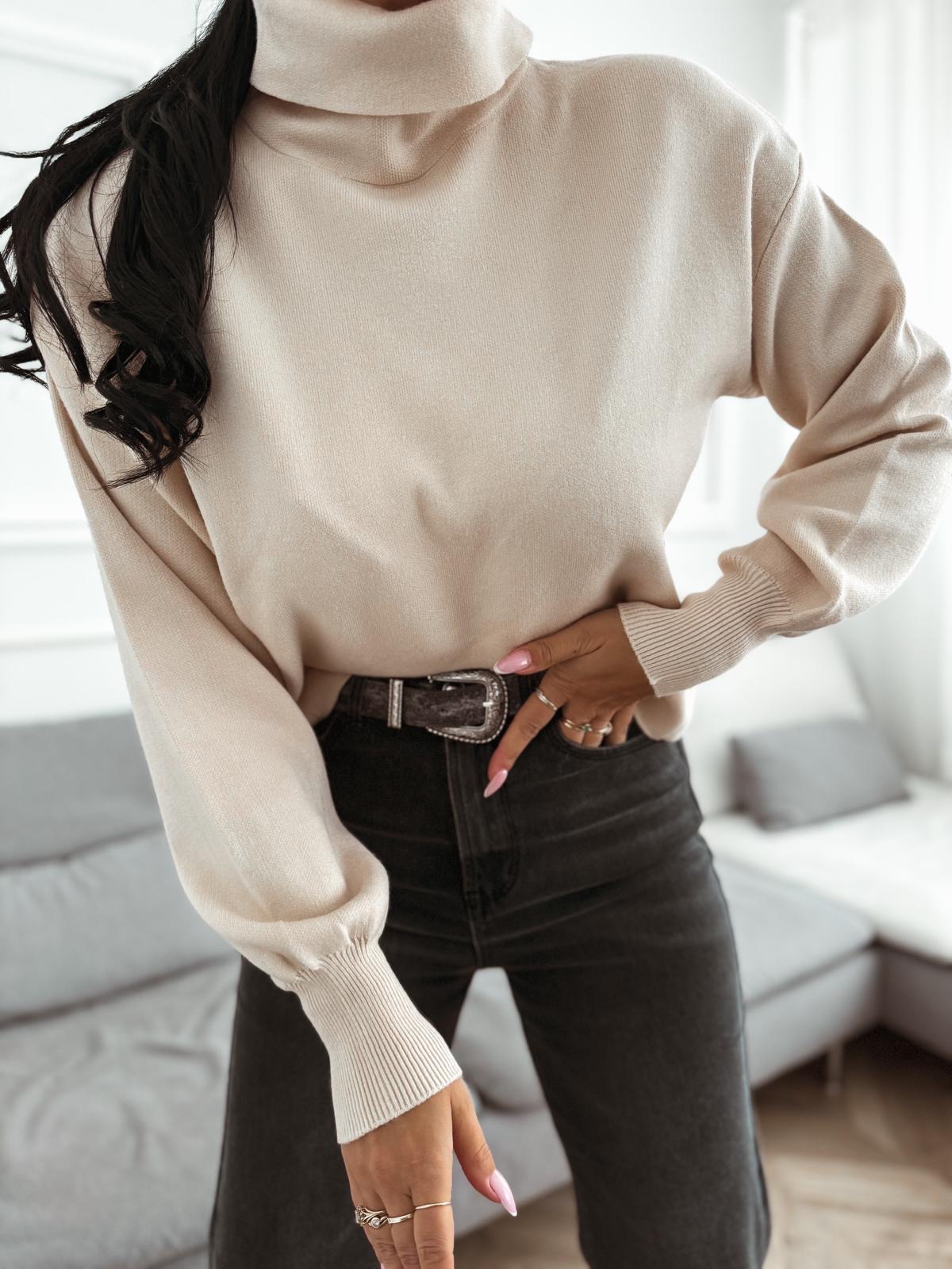 Dámsky rolák Ronna – bežový Veľkosť: Univerzálna