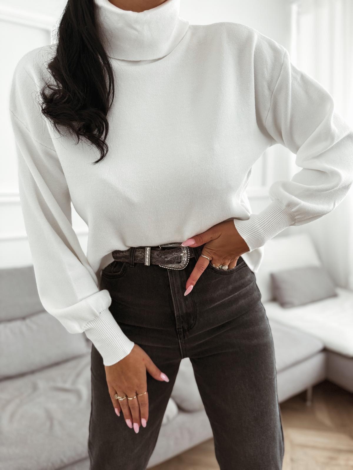 Dámsky rolák Ronna – biely Veľkosť: Univerzálna