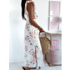 Vzorované maxi šaty Camelia - biele1