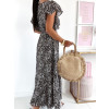 Vzorované maxi šaty Carson - čierne1