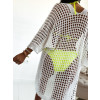 Háčkovaný plážový kaftan Larinne - biely1