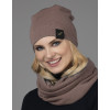 Dámsky set Classic - čiapka a šál - svetlo hnedý