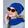 Dámsky set Classic - čiapka a šál - kráľovsky modrý