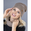 Dámsky set Olivia - čiapka a šál - mocca1