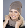 Dámsky set Olivia - čiapka a šál - mocca