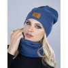 Dámsky set Carla - čiapka a šál - denim modrý
