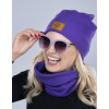 Dámsky set Carla - čiapka a šál - fialový
