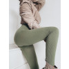 Rebrované legíny Glory - khaki1