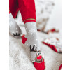 Vianočné vzorované ponožky - sivé