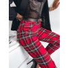 Kárované nohavice Nora - červené1