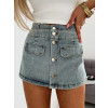 Rifľové sukňové kraťasy Reena - bledomodré