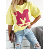 Dámske oversize tričko M.Isabel - žlté