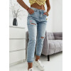 Potrhané boyfriend jeans M.Sara - modré