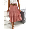 Midi volánová sukňa Margo - staroružová