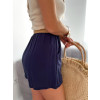 Dámske ľanové kraťasy Debora - tmavomodré2