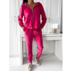 Tepláková velúrová súprava Jayne - ružová magenta1