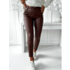 Elastické nohavice Latiffa - hnedé1