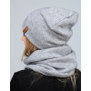 Dámsky set Lara Style - čiapka a šál - sivý1