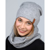 Dámsky set Lara Style - čiapka a šál - sivý