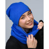 Dámsky set Lara Style - čiapka a šál - kráľovsky modrý1