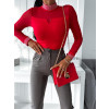 Elegantný top s dlhým rukávom Erica - červený1