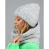 Dámsky set Molly - čiapka a šál - svetlo sivá3