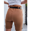 Dámske kraťasy s opaskom - hnedé