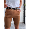 Dámske kraťasy s opaskom - hnedé