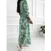 Dlhé kvetované šaty Sofia - zelené1