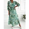 Dlhé kvetované šaty Sofia - zelené