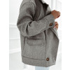 Krátky jarný kabát Isabell - sivý3