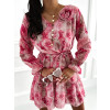 Kvetované šaty Paulette - ružové