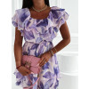 Kvetované šaty Zoe - fialové
