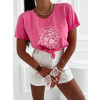 Dámske bavlnené tričko Tracy - ružové