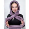 Dámsky šál s kapucňou Snorre - fialový2