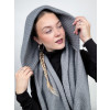 Dámsky šál s kapucňou Snorre - sivý3