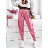 Teplákové nohavice s opaskom Rody - ružové1