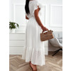 Dlhé boho šaty Francis - biele2