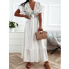 Dlhé boho šaty Francis - biele1