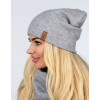 Dámsky set Lara - čiapka a šál - sivý