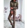 Dámska tepláková súprava s kapucňou Jazzy - khaki