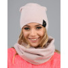 Dámsky set Classic - čiapka a šál - bledoružový