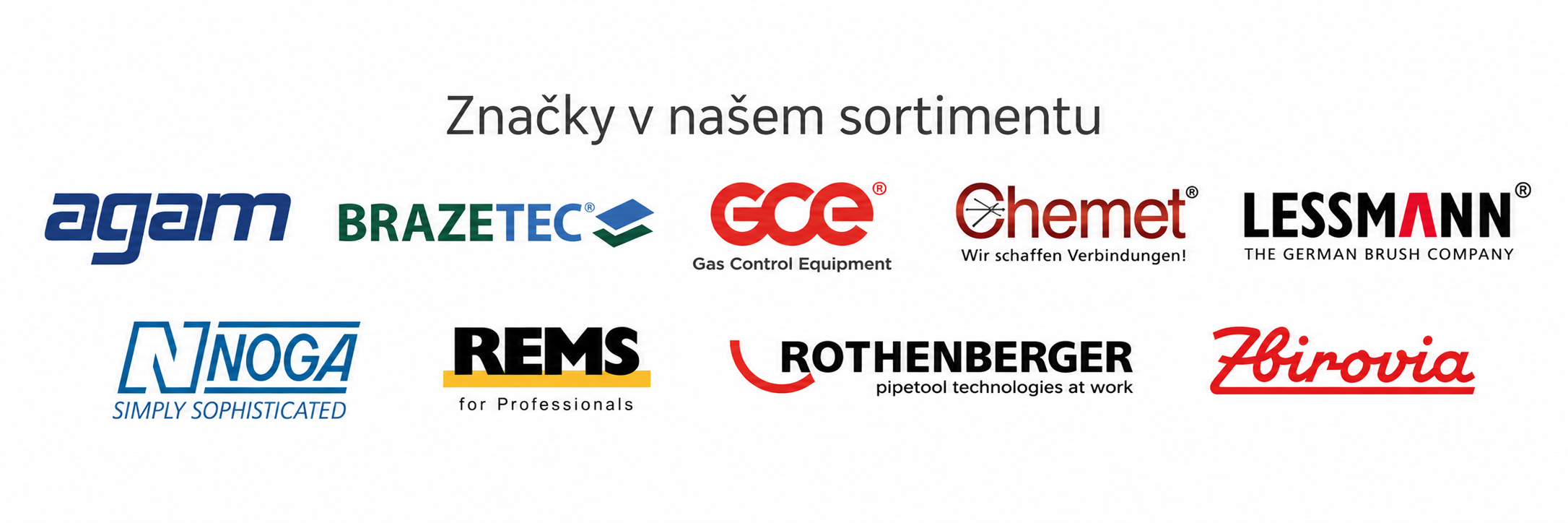Značky v našem sortimentu