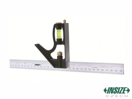 Příložný uhelník 300x102 mm s vodováhou INSIZE