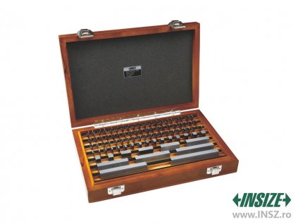 În conformitate cu ISO 3650 Oțel aliat Set livrat în cutie de lemn Cale incluse în set  1,005 mm 1 buc 1,01-1,49 mm 49 buc Pas: 0,01 mm 0,5-24,5 mm 49 buc Pas: 0,5 mm 25-100 mm 4 buc Pas: 25 mm Sunt disponibile și seturi cu alte clase de toleranță.