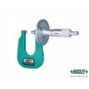 Mikrometer na meranie hrúbky plechu 0-25/0,01 mm s číselníkom, typ A - guľový dotyk INSIZE