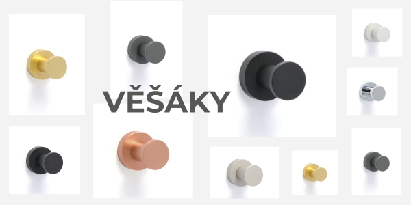 Věšáky na zeď se skrytým šroubkem pro minimalistický interiér