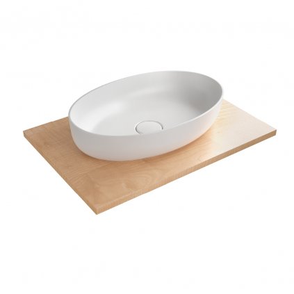 kerrock umyvadlo na desku soft 550 v on odstin uni 108 snow white